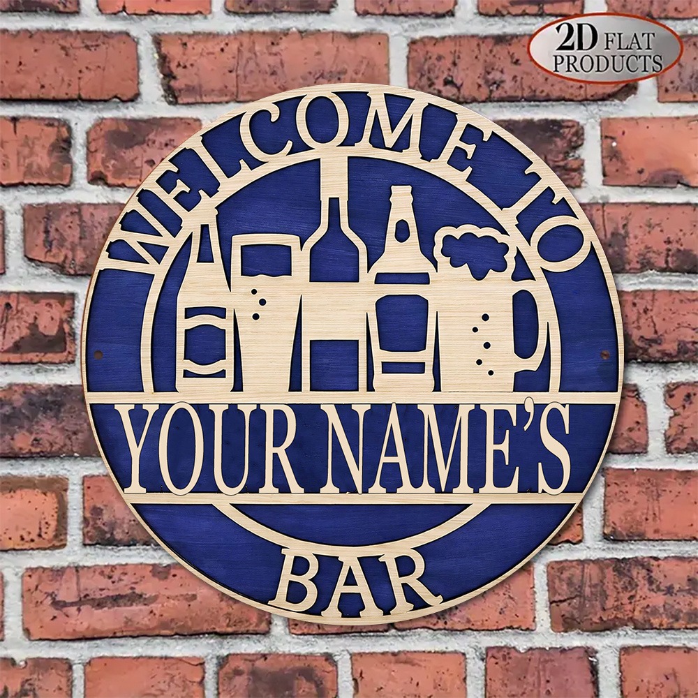[2D Плоский] 1 шт. Деревянная  – обзор и цена Wine Beer Name