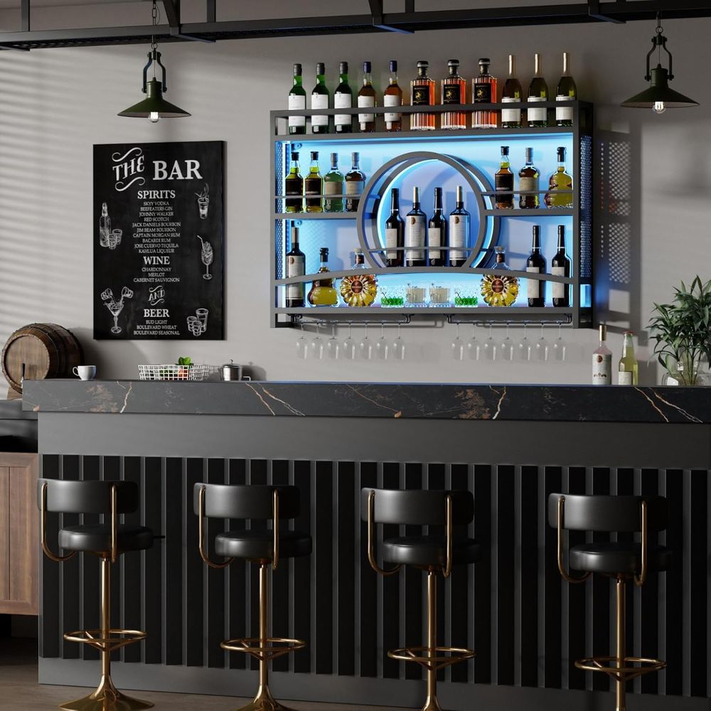 3-х уровневая 46-дюймовая винн – обзор и цена Wine Rack Wall Mount