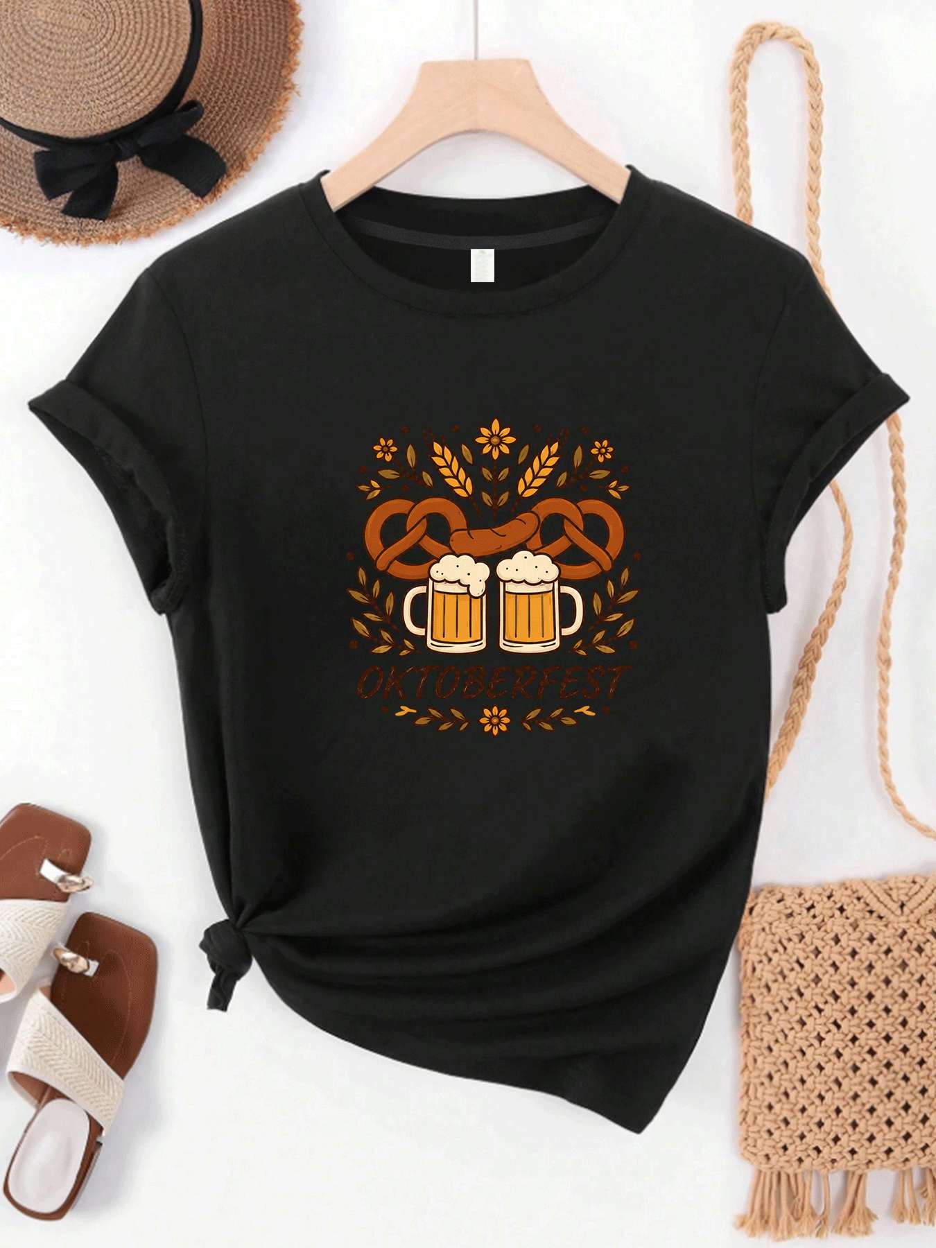 【MYJ062633】Женская футболка с  – обзор и цена Beer And Wine Festival