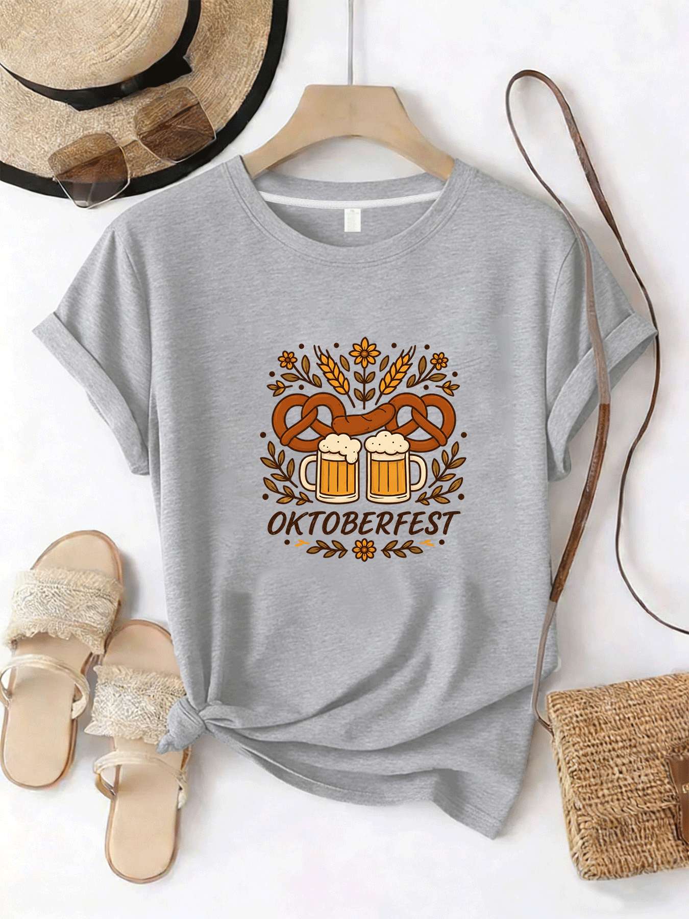 【MYJ062633】Женская футболка с  – обзор и цена Beer And Wine Festival