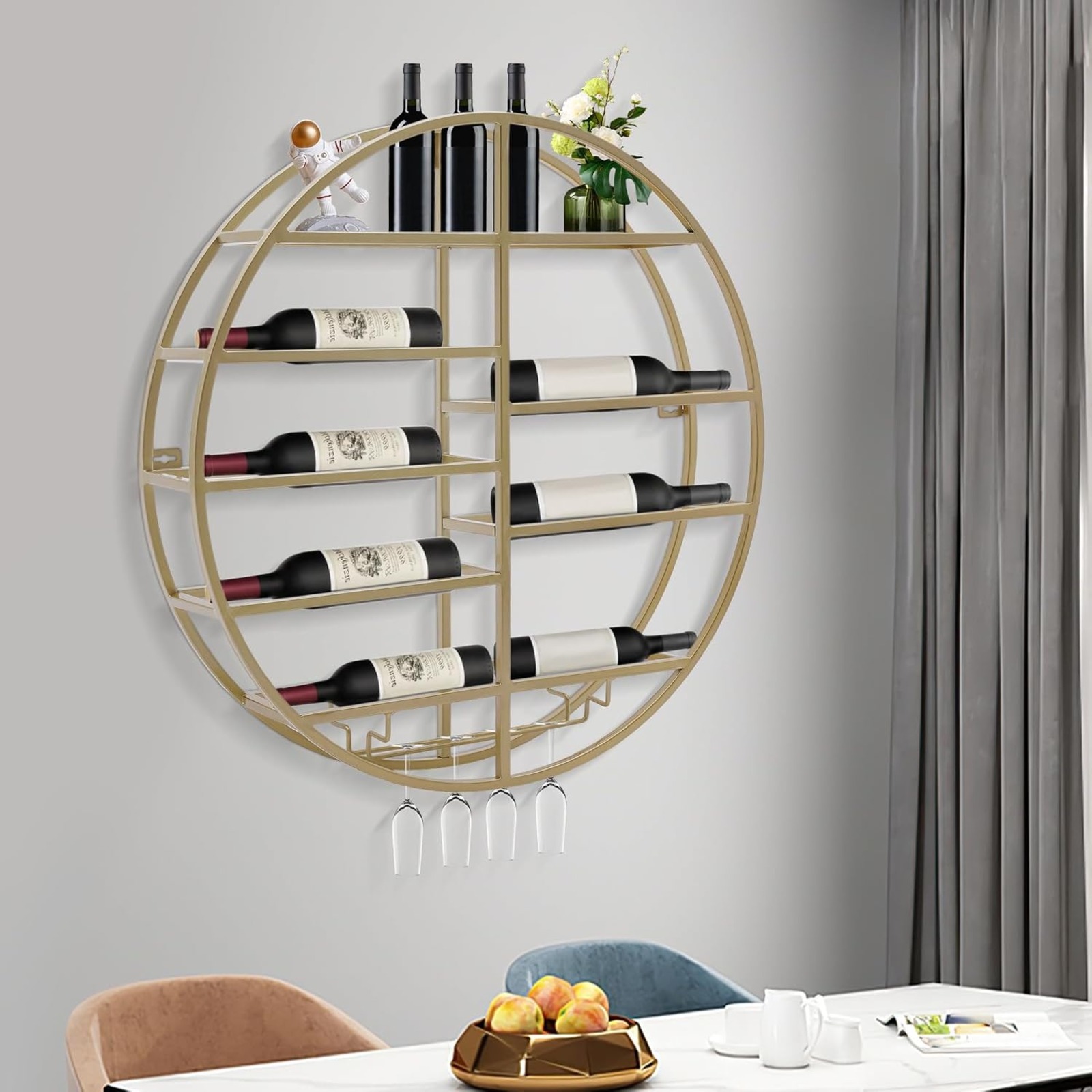 Настенная металлическая подста – обзор и цена Wine Rack Wall Mount