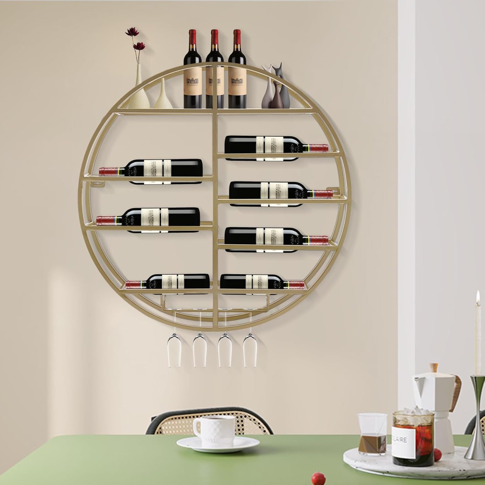 Настенная металлическая подста – обзор и цена Wine Rack Wall Mount