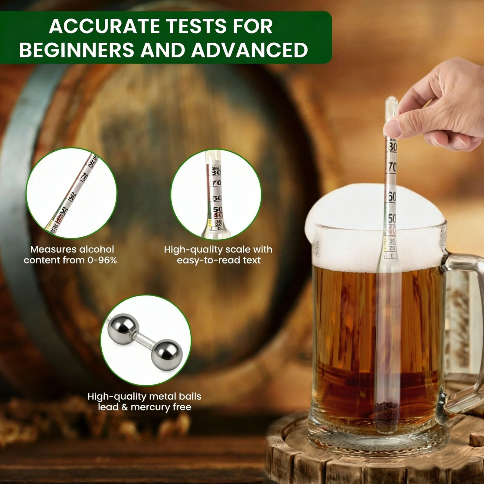 Алкогольный гидрометр 0-96% дл – обзор и цена Wine Beer And Mead